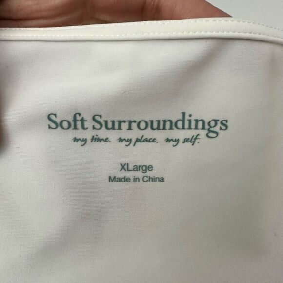 Soft Surroundings Avisa UPF swim coverup‎ White Stretchy Aztec Patch sz XL - Picture 5 of 7